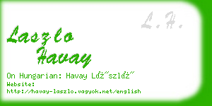 laszlo havay business card